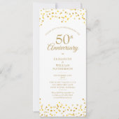 50. Hochzeitstag Goldene Liebe Herz Einladung (Vorderseite)