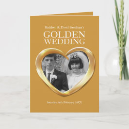 50. Hochzeitstag goldenes Foto gefaltet Einladung