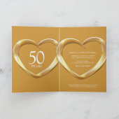 50. Hochzeitstag goldenes Foto gefaltet Einladung (Innenseite)