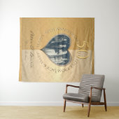 50. Hochzeitstag Goldenes Foto Herz Wandteppich (Beispiel (Horizontal))