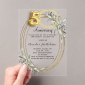 50. Hochzeitstag Goldgrün Foto Acryleinladungen (Insitu (Handheld))