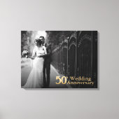 50. Hochzeitstag | Goldschrift | Foto Leinwanddruck (Vorderseite)
