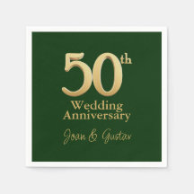 50. Hochzeitstag | Goldschrift | Green