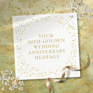 50. Hochzeitstag Goldstaub Confetti Serviette