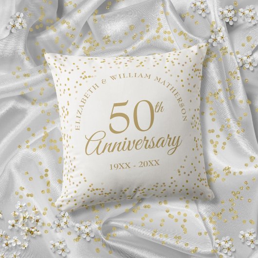 50. Hochzeitstag Goldstaubdecke Kissen