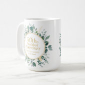 50. Hochzeitstag Goldtypografie Kaffeetasse (Vorderseite Links)
