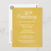 50. Hochzeitstag Großer Druckgolden Postkarte (Vorne/Hinten)