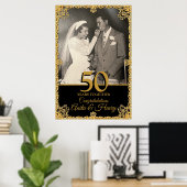 50. Hochzeitstag - Hanging Poster (Heimbüro)