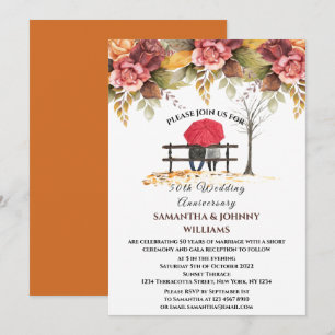 50. Hochzeitstag Herbst Herbst Botanischer Herbst Einladung