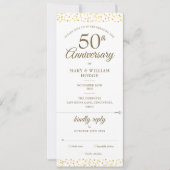 50. Hochzeitstag Herz Confetti UAWG Einladung (Vorderseite)