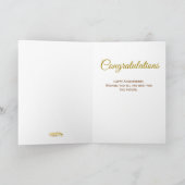 50. Hochzeitstag Herzlichen Glückwunsch Karte (Innenseite)