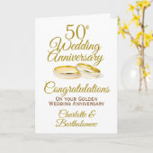 50. Hochzeitstag Herzlichen Glückwunsch Karte (Gelbe Blume)