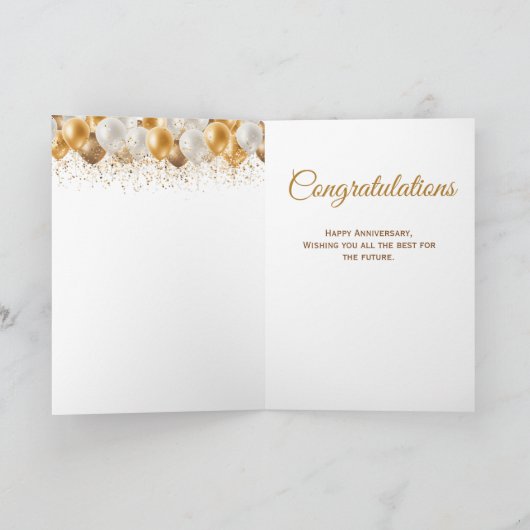 50. Hochzeitstag Herzlichen Glückwunsch Karte (Innenseite)