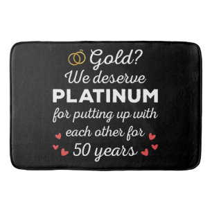 50. Hochzeitstag I - Gold Funny Couple Badematte
