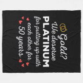 50. Hochzeitstag I - Gold Funny Couple Fleecedecke (Vorderseite (Horizontal))