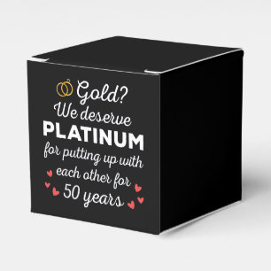 50. Hochzeitstag I - Gold Funny Couple Geschenkschachtel