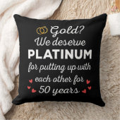 50. Hochzeitstag I - Gold Funny Couple Kissen (Decke)