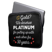 50. Hochzeitstag I - Gold Funny Couple Laptopschutzhülle (Vorderseite Links)