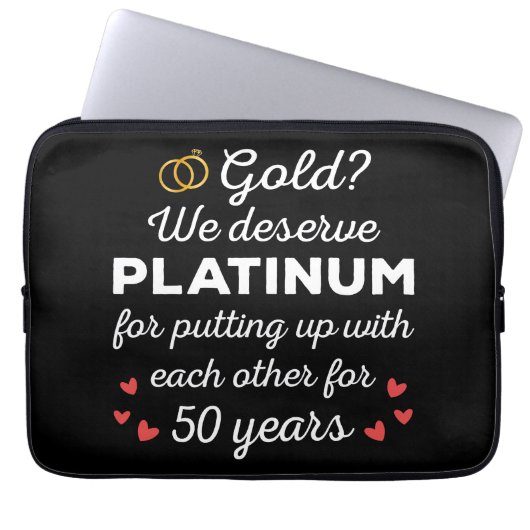 50. Hochzeitstag I - Gold Funny Couple Laptopschutzhülle (Vorderseite)
