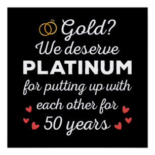 50. Hochzeitstag I - Gold Funny Couple Poster