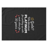 50. Hochzeitstag I - Gold Funny Couple Tischdecke (Vorderseite (Horizontal))