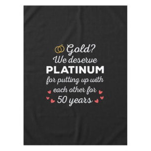 50. Hochzeitstag I - Gold Funny Couple Tischdecke