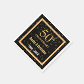 50. Hochzeitstag - individualisierbare V02 Serviette (Ecke)