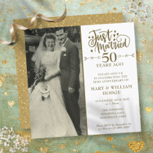 50. Hochzeitstag Just Married Hochzeitsfoto Quadra