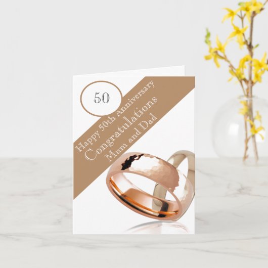 50. Hochzeitstag Karte (Gelbe Blume)