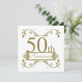 50. Hochzeitstag Karte (Stehend Vorderseite)