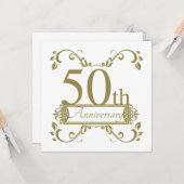50. Hochzeitstag Karte (Vorderseite/Rückseite Beispiel)