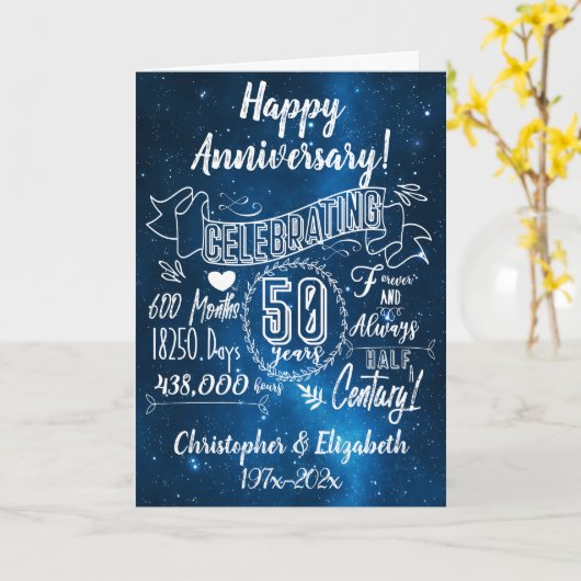 50. Hochzeitstag Karte (Gelbe Blume)