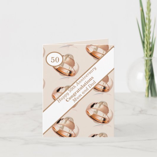 50. Hochzeitstag Karte (Vorderseite)