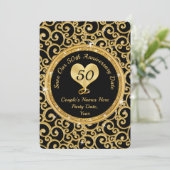 50. Hochzeitstag Karten für das Datum speichern (Stehend Vorderseite)