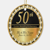 50. Hochzeitstag Keramik Ornament (Links)