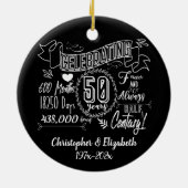 50. Hochzeitstag Keramik Ornament (Hinten)