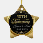 50. Hochzeitstag Keramik Ornament (Hinten)