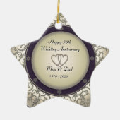 50. Hochzeitstag Keramikornament (Vorne)