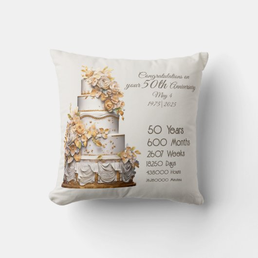 50. Hochzeitstag Kissen (Vorderseite)
