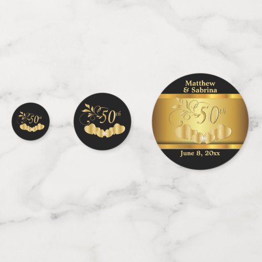 50. Hochzeitstag Konfetti (Rückseiten)