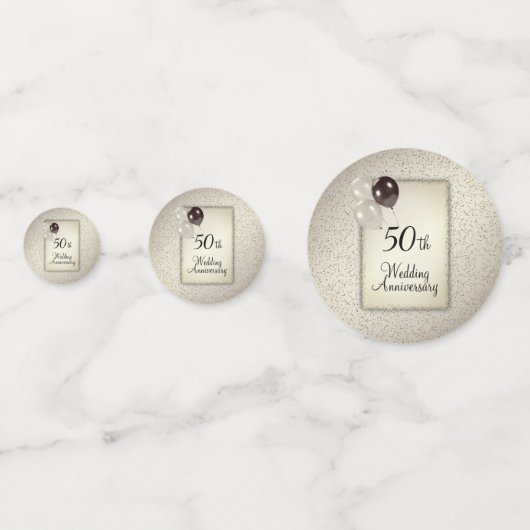 50. Hochzeitstag Konfetti (Vorderseiten)