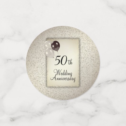 50. Hochzeitstag Konfetti (Klein Vorderseite)
