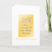 50. Hochzeitstag laden Karte ein (Rückseite)