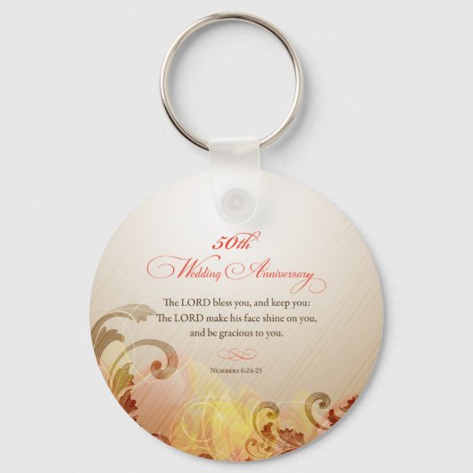 50. Hochzeitstag, Lord Bless & Behalt Schlüsselanhänger (Vorderseite)