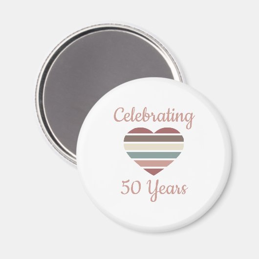 50. Hochzeitstag Magnet (Vorderseite/Rückseite)