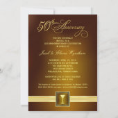 50. Hochzeitstag - Moderne Einladung (Rückseite)