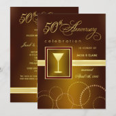50. Hochzeitstag - Moderne Einladung (Vorne/Hinten)