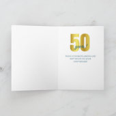 50. Hochzeitstag Moderne Typografie Karte (Innenseite)