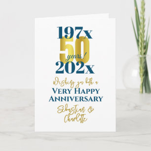 50. Hochzeitstag Moderne Typografie Karte