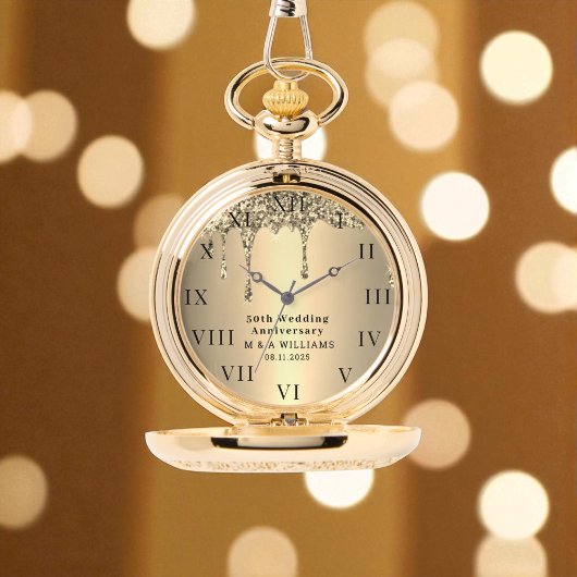 50. Hochzeitstag Modernes Elegantes Fünfzigjährig Armbanduhr